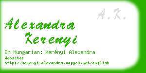 alexandra kerenyi business card