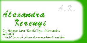 alexandra kerenyi business card